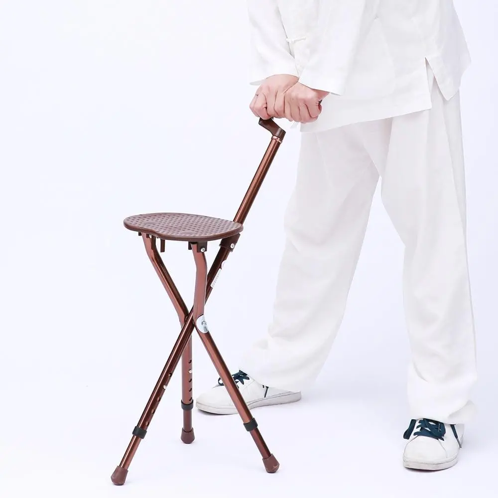 Portable Walking Cane Seat Heavy Duty & Foldable 1
