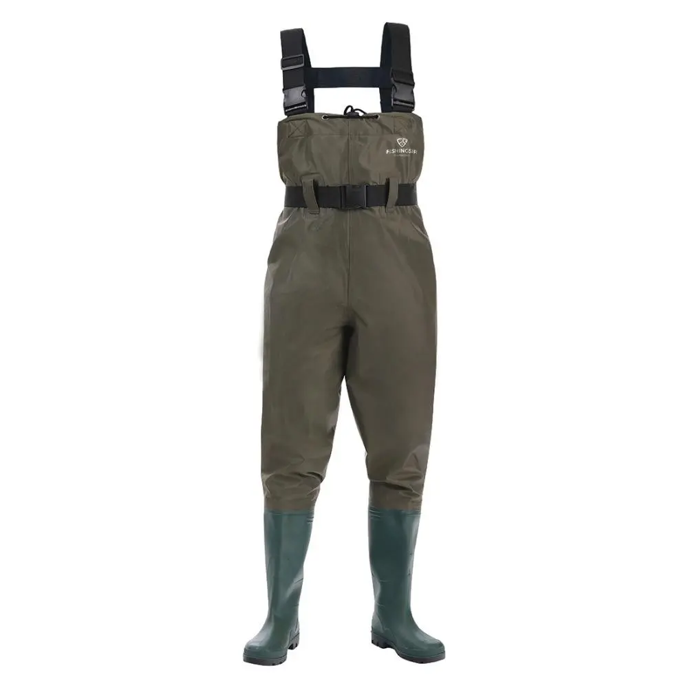 Premium Breathable Mens' Fishing Chest Waders With Boots 1
