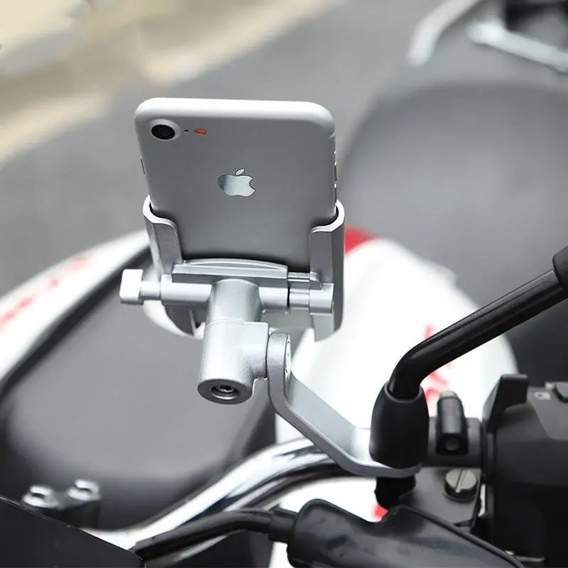 Motorcycle Cell Phone Holder Handlebar Mount Aluminum Alloy 1