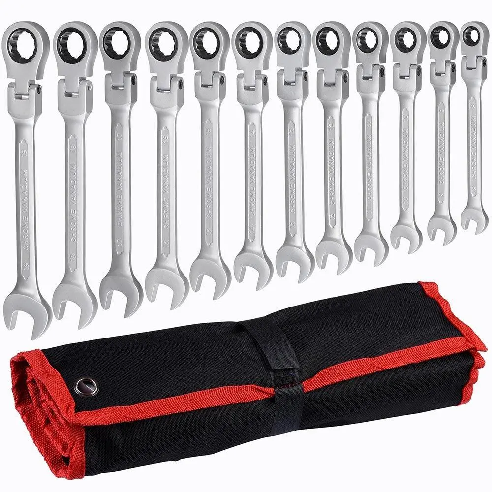 Flex Head Ratcheting Metric Wrench Set 1