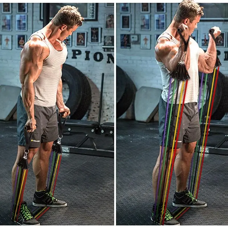 Resistance Exercise Workout Bands For Arms Stretch Set 1