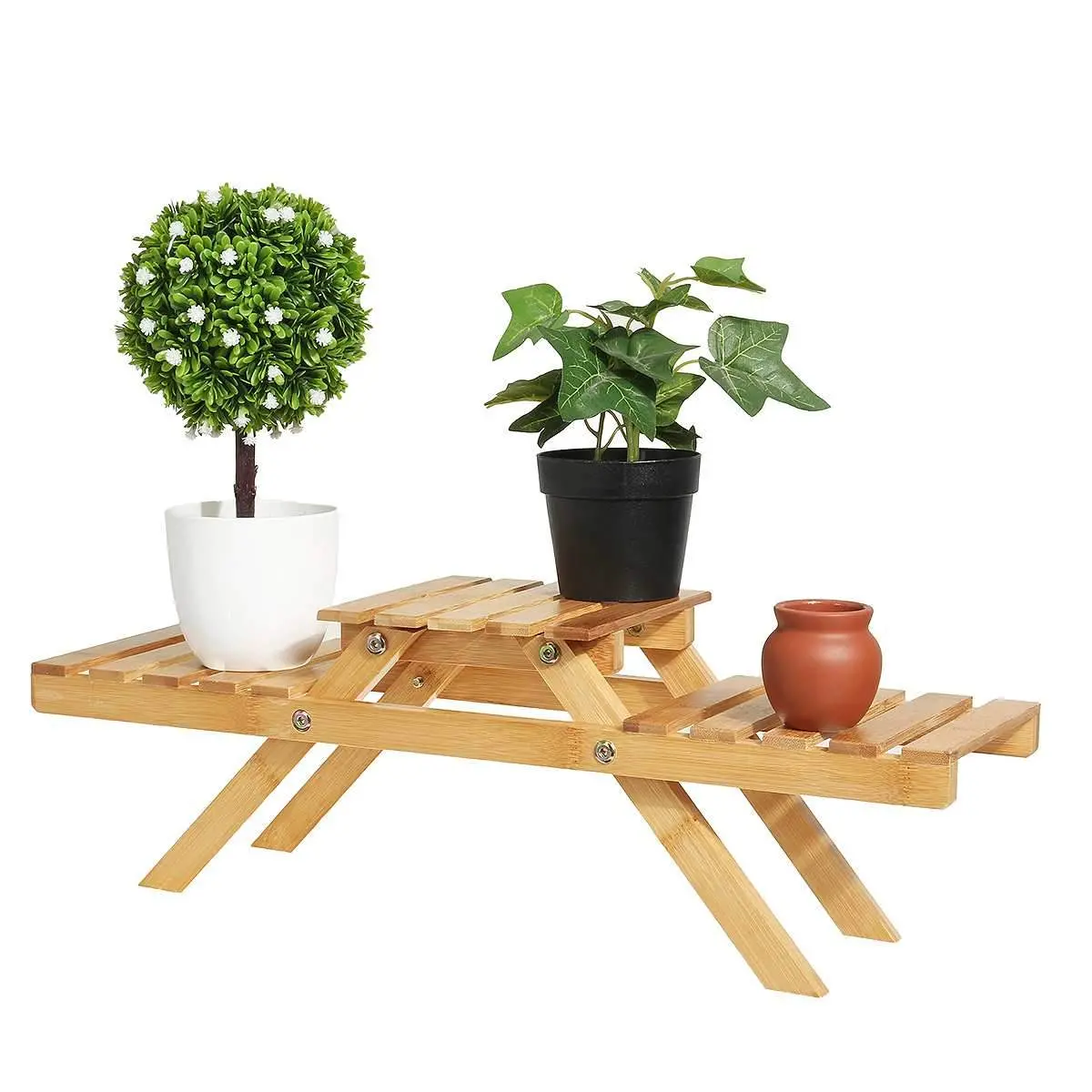 Large Indoor Wooden Multi Tier Plant Holder Shelf Stand 1