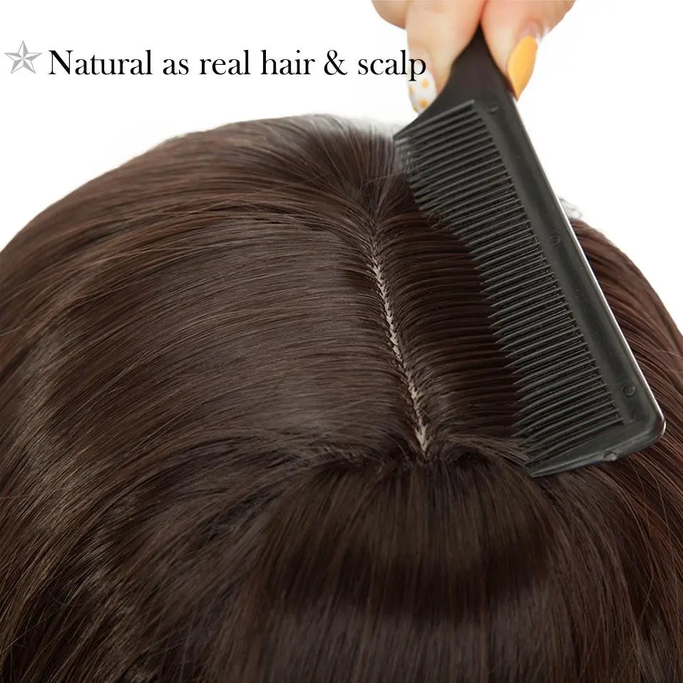 Clip On Hair Topper Pieces Synthetic Wiglet For Women 4