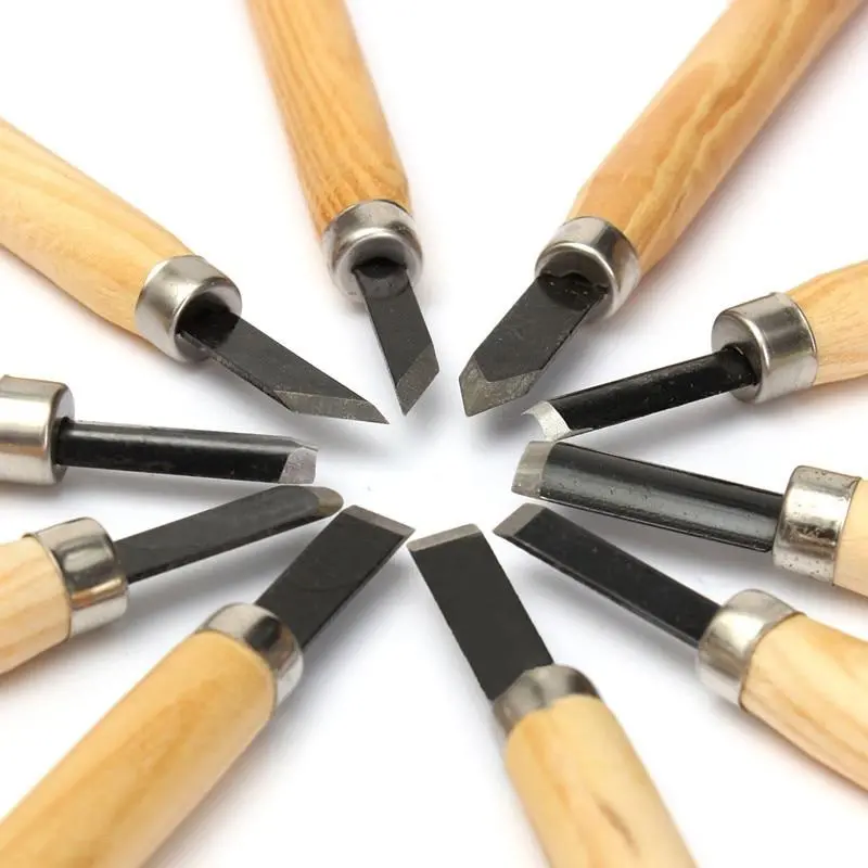 Wood Carving Chisel Knife Set 10 Pcs 2