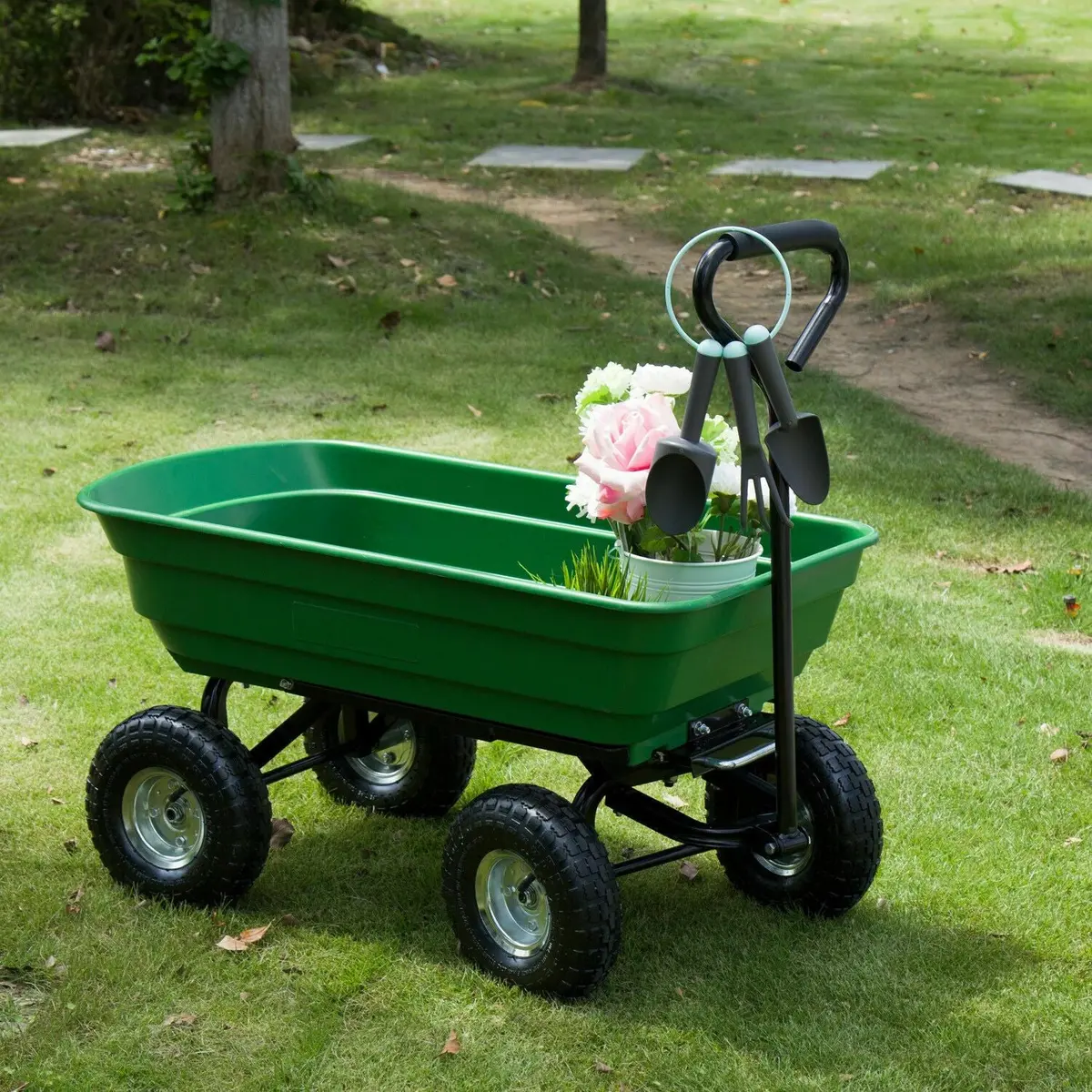 Heavy Duty Garden Utility Wagon Cart 220 Lb 1