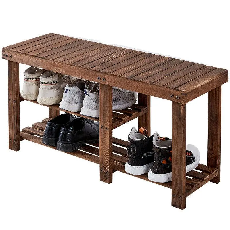 Large Spacious Entryway Shoe Organizer Storage Bench Rack 1