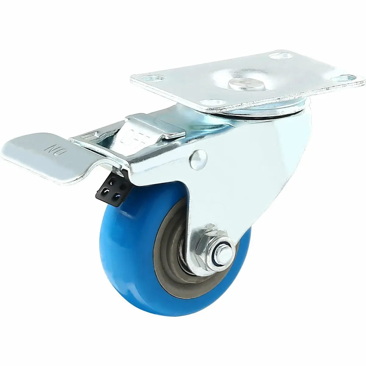 Heavy Duty Locking Polyurethane Caster Wheels 3" - Set Of 4 1