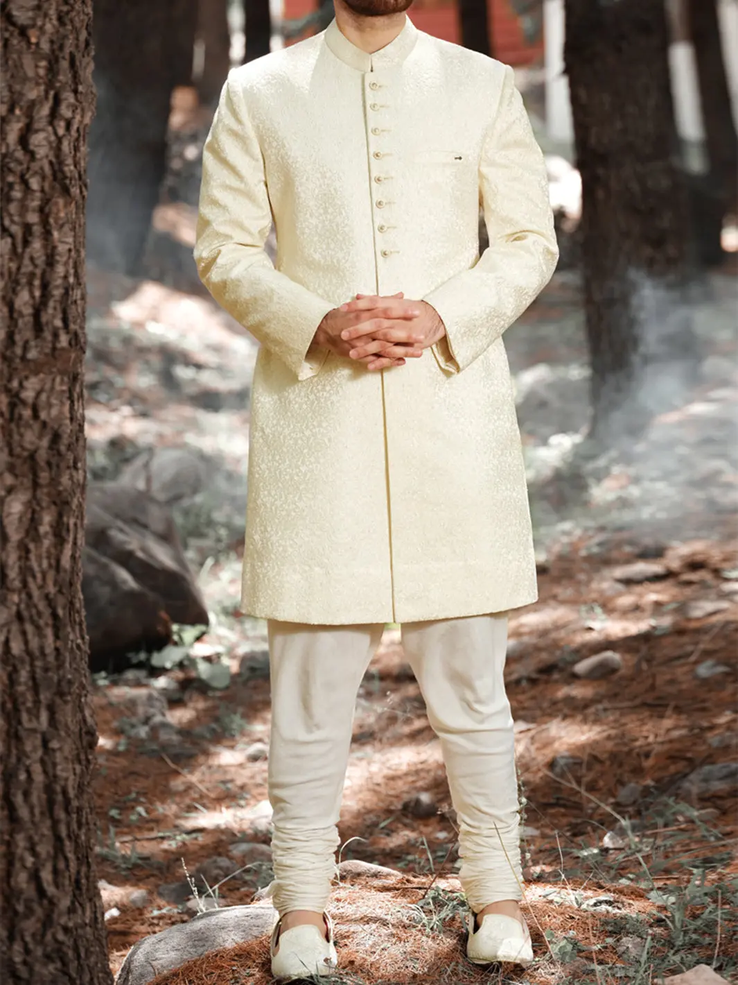 Off White Sherwani - Al-Sw-102 1