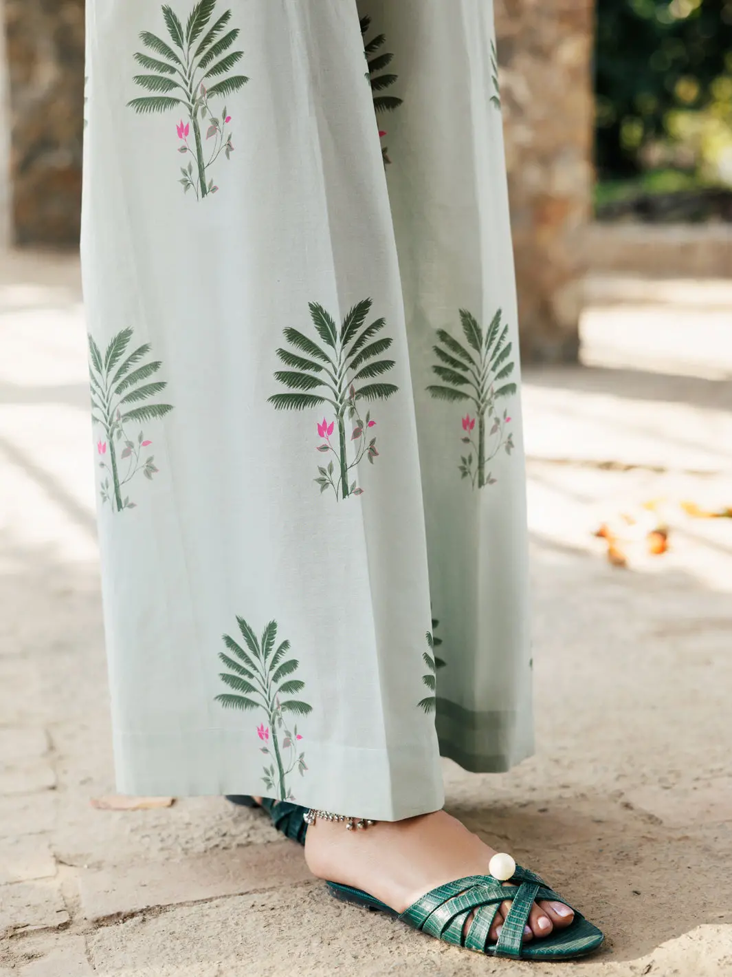Light Green Cambric Trousers - Alp-T-2274 1