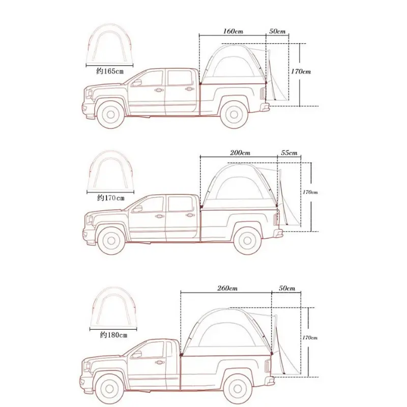 Premium Pickup Truck Pop Up Bed Tent 3