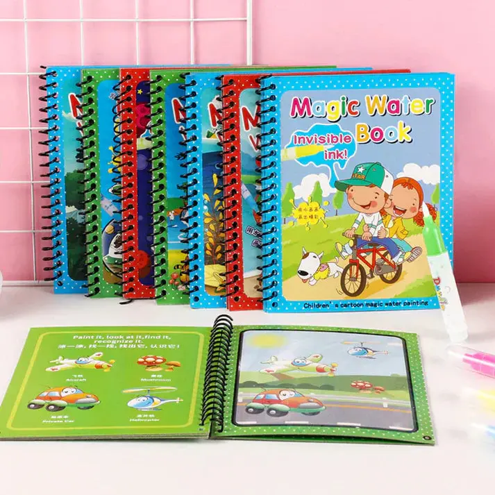 Magic Water Drawing Coloring Book (Set Of 2) 1