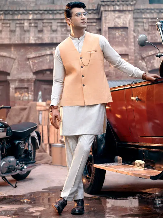 Beige Blended Waistcoat - Al-Wc-416 1