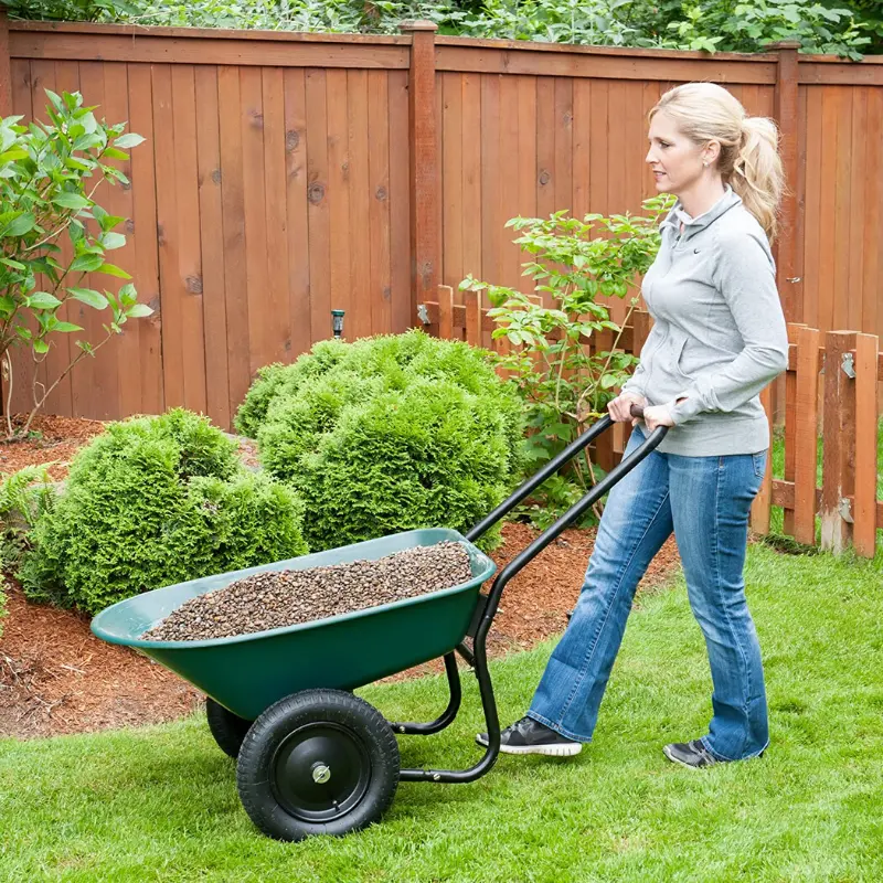 Heavy Duty Two Wheel Small Garden Wheelbarrow 1