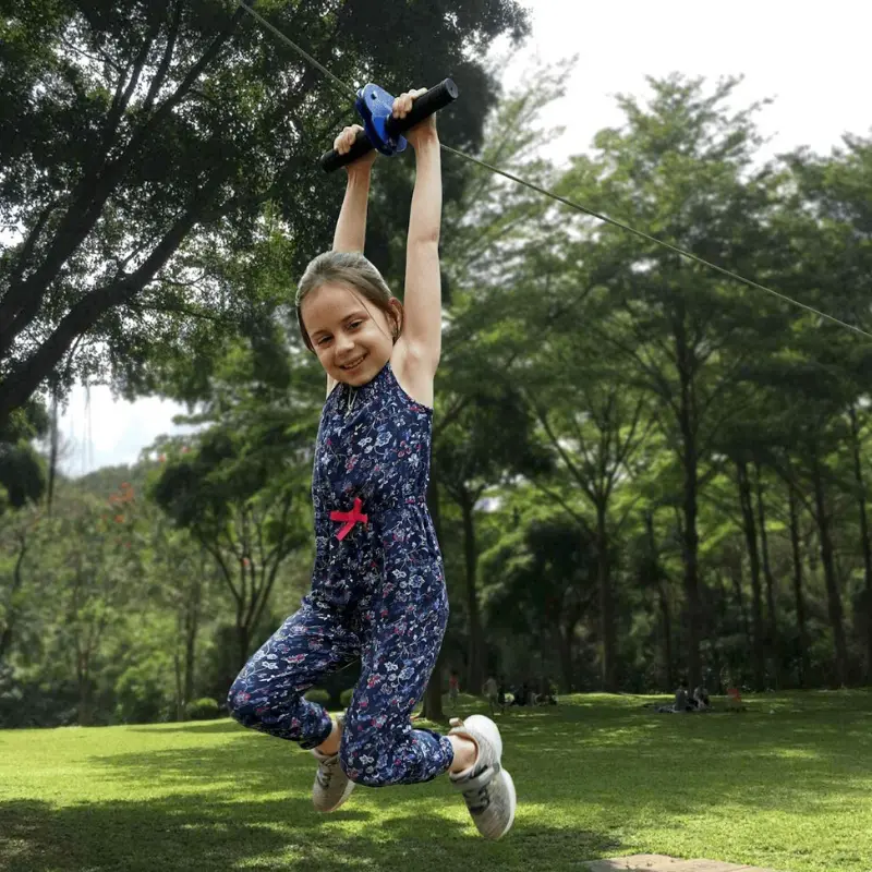 Premium Home Backyard Zipline Kit 60' 1