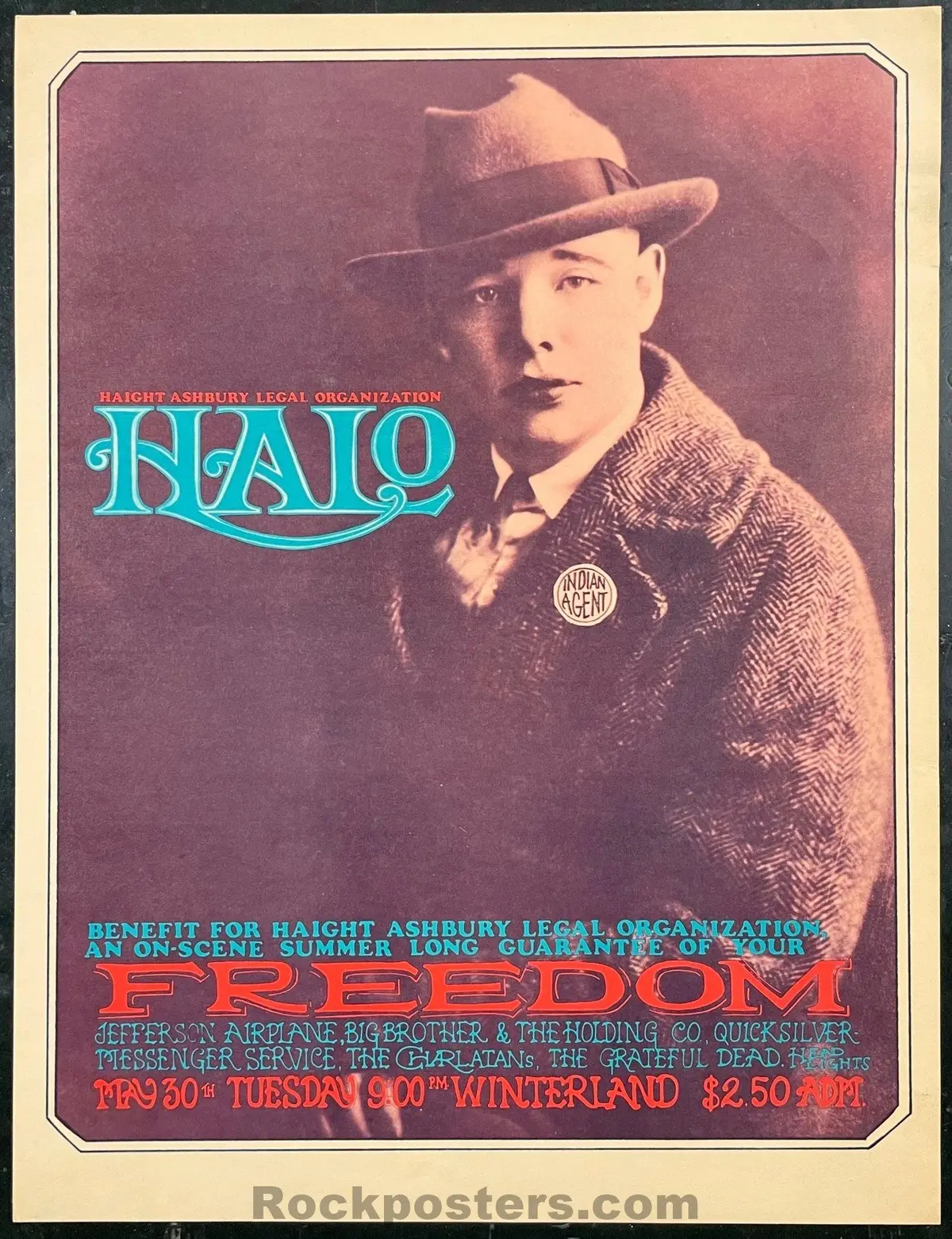 Auction - Aor 2.206 - Grateful Dead - Mouse, Kelley, Griffin - 1967 Poster - Winterland - Excellent 1