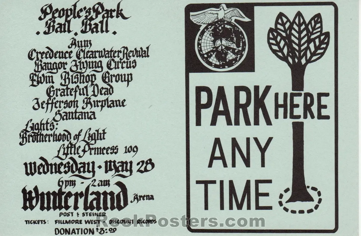 Auction - Aor 2.204 - Grateful Dead - 1969 Handbill - Winterland -  Near Mint Minus 1