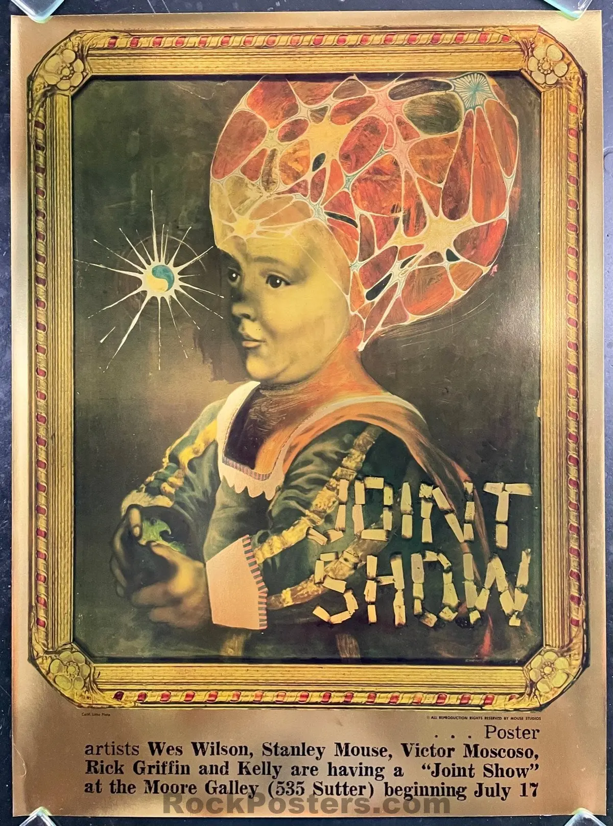 Aor 2.348 - Joint Show - Stanley Mouse - 1967 Poster - Moore Gallery - Excellent 1