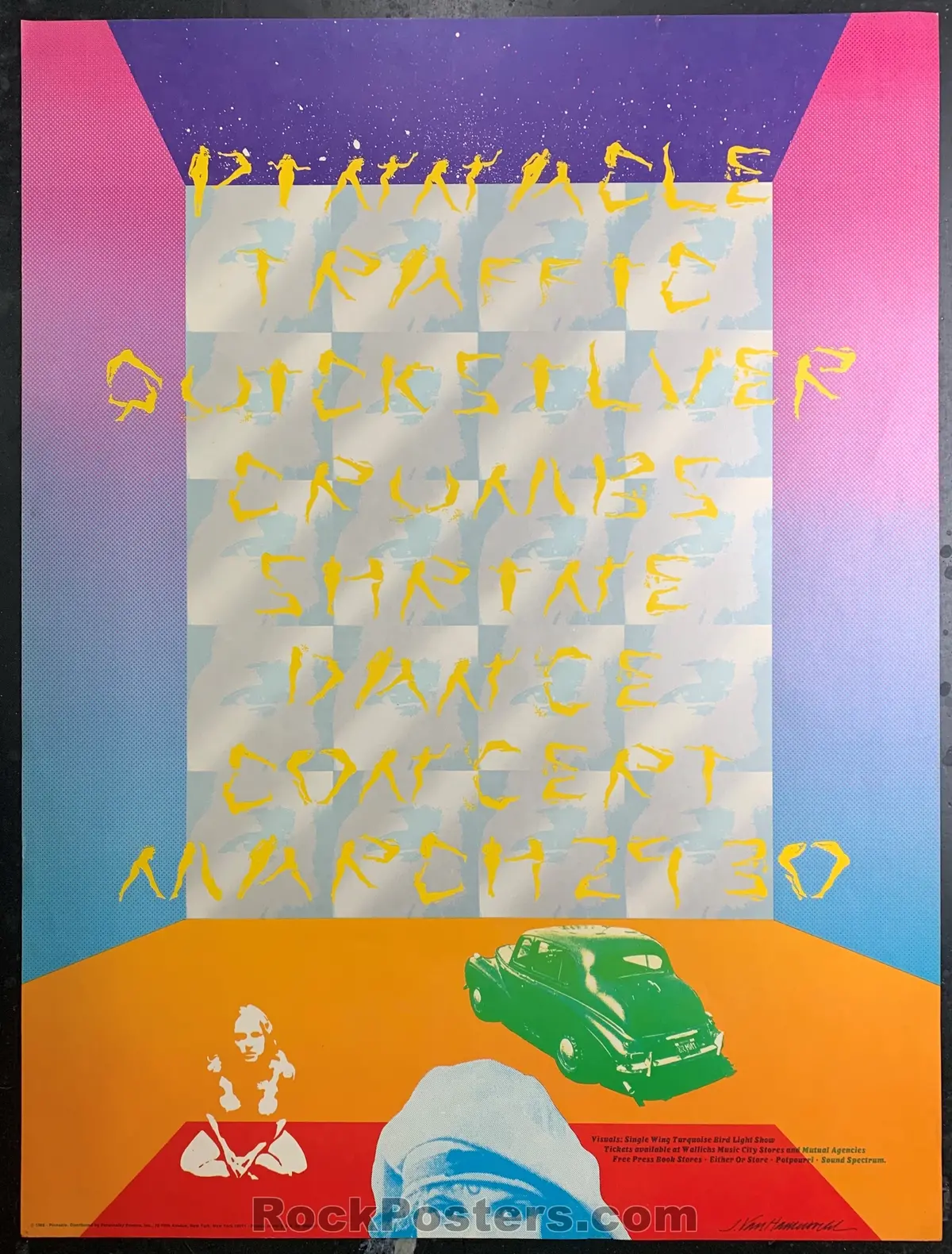 Auction - Aor 3.67 - Traffic - 1968 Poster - Shrine Exposition Hall - Excellent 1