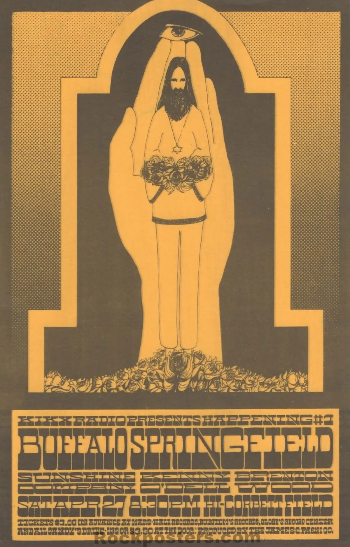 Auction - Aor 3.94 - Buffalo Springfield - 1968 Handbill - Phoenix Az  - Near Mint 1