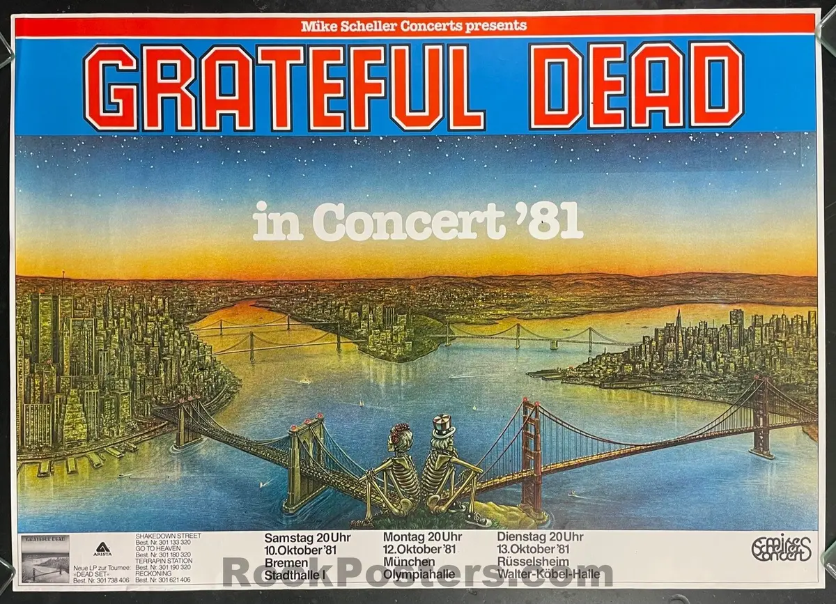 Auction - Aor 4.240 - Grateful Dead - Germany - 1981 Poster - Excellent 1