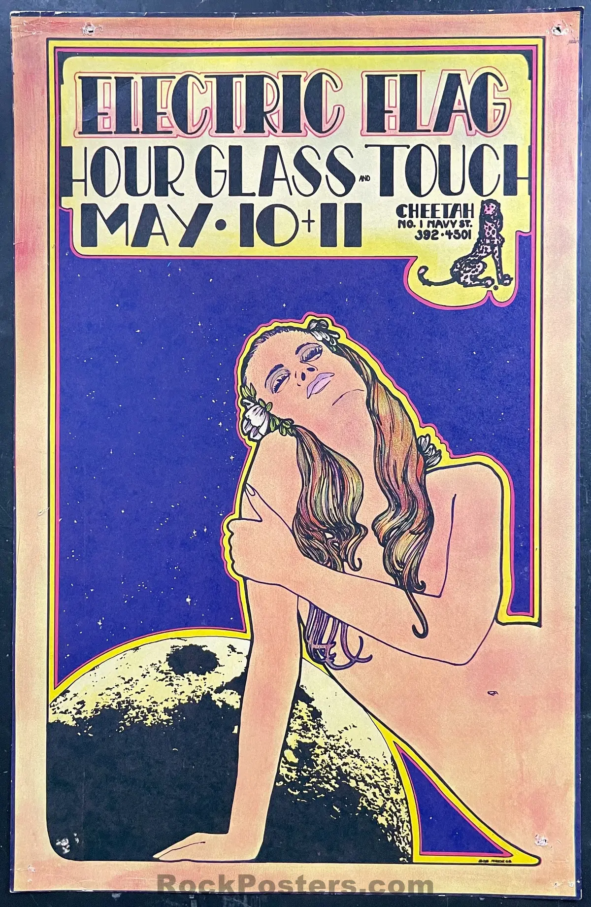 Auction -  Allman Brothers - Bob Masse - 1968 Poster - Cheetah Club La - Very Good 1