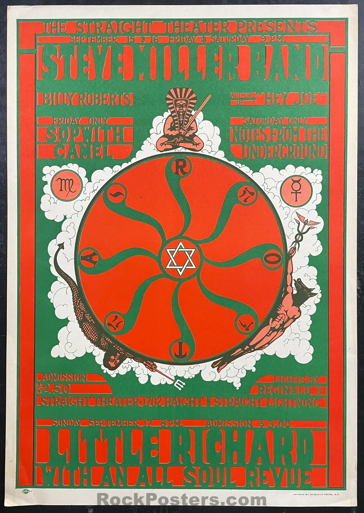 Auction - Aor 2.221 - Steve Miller Band - Straight Theater - 1967 Poster  - Excellent 1