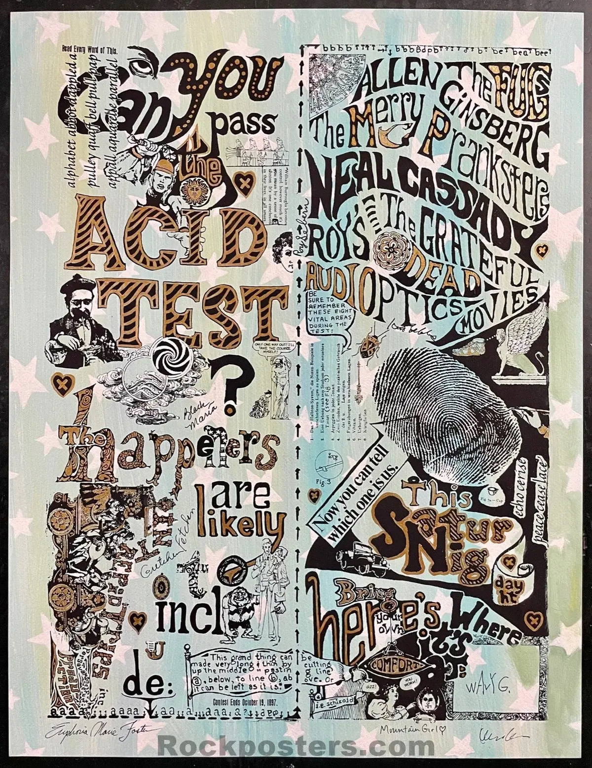 Auction - Aor 2.4 - Acid Test - Merry Pranksters - Signed & Numbered - Silkscreen Poster - Near Mint 1