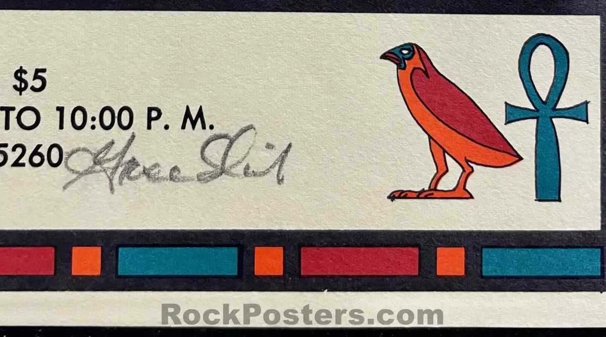 Auction - Aor 2.92 - Jefferson Airplane - Grace Slick/ David Byrd Signed - 1968 Poster - Fillmore East - Near Mint 2