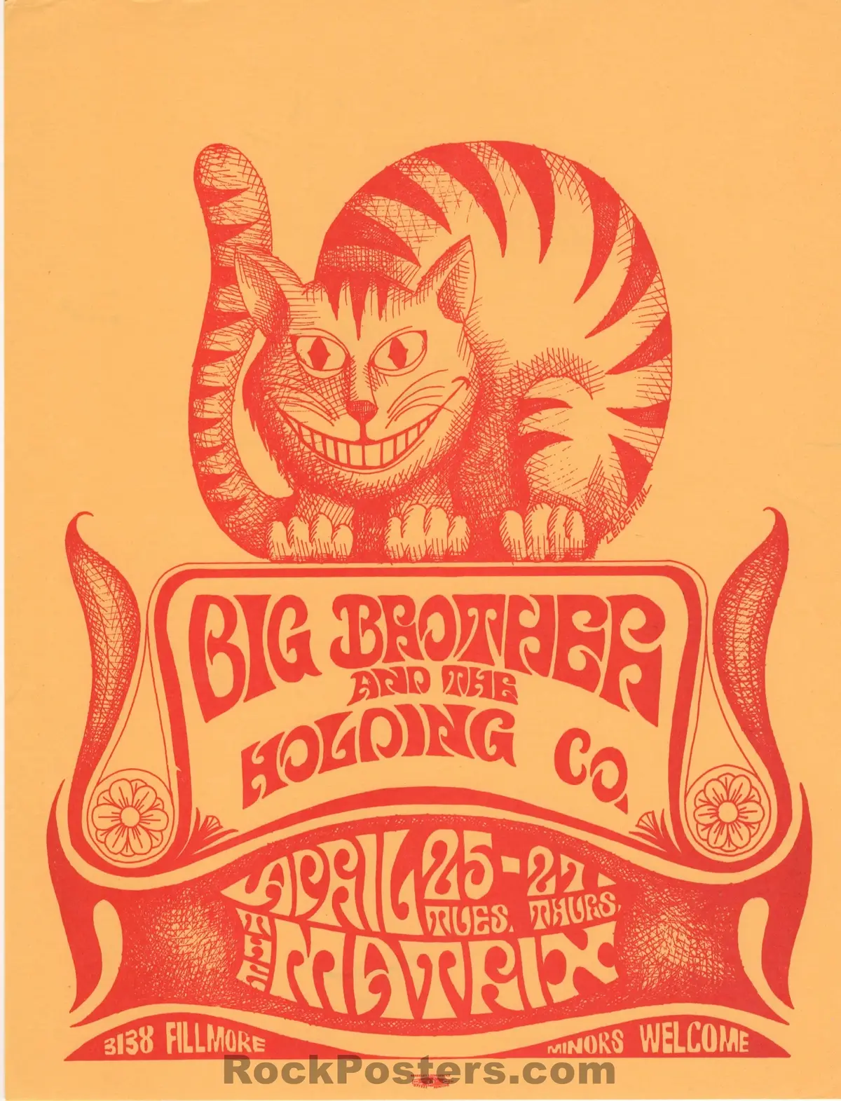 Auction - Aor 2.110 - Big Brother Janis Joplin - 1967  Handbill - Matrix - Near Mint 1