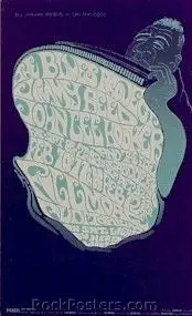 Bg-49 - Blues Project - 1966 Poster - Fillmore Auditorium - Very Good 1