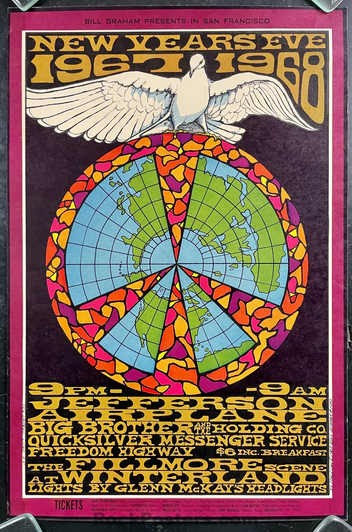 Auction - Bg-100 - New Years 1967-1968 - Janis Joplin - Bonnie Maclean - Winterland - Poster - Excellent 1