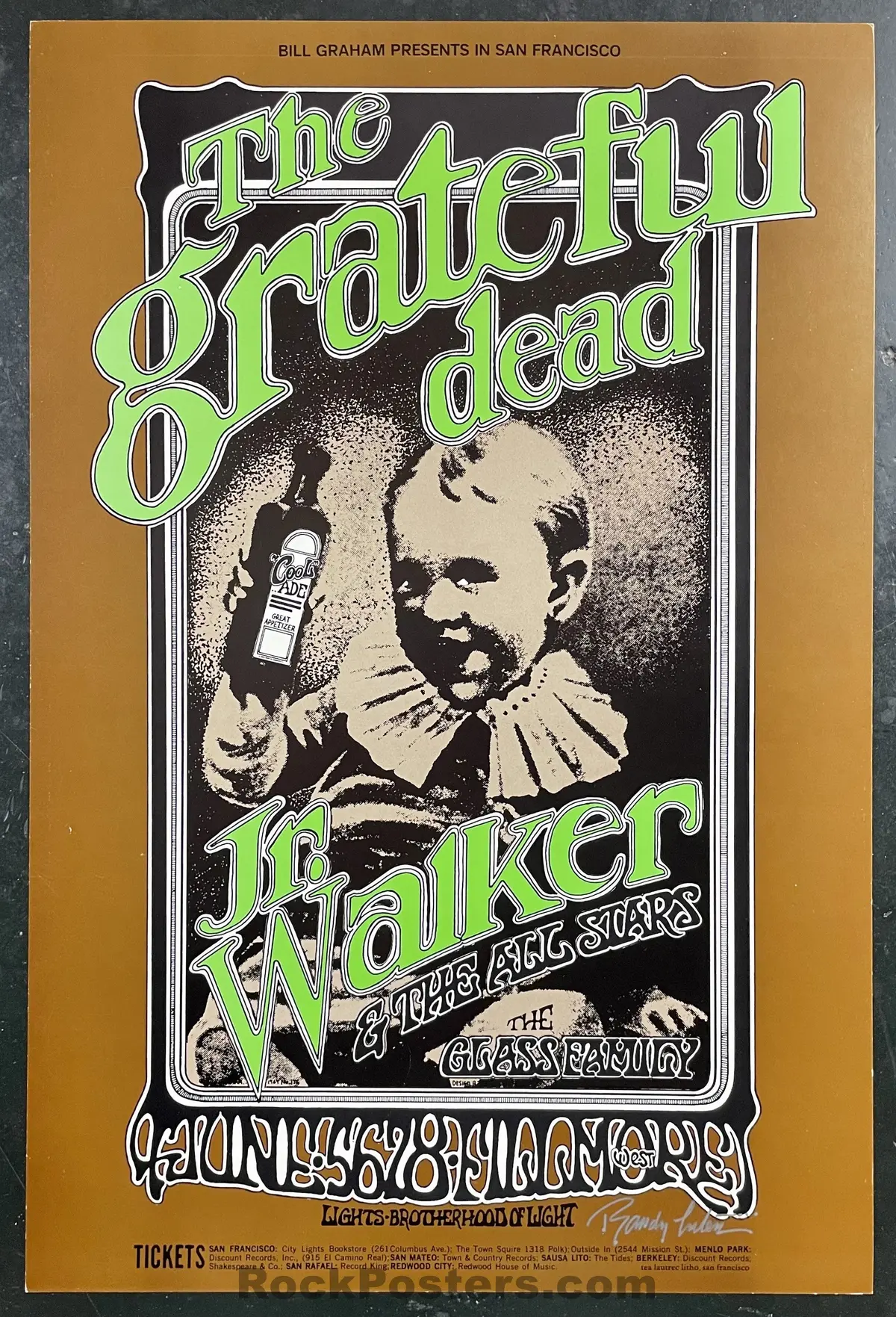Auction - Bg-176 - Grateful Dead - Randy Tuten Signed -  Fillmore West - 1969 Poster - Near Mint 1