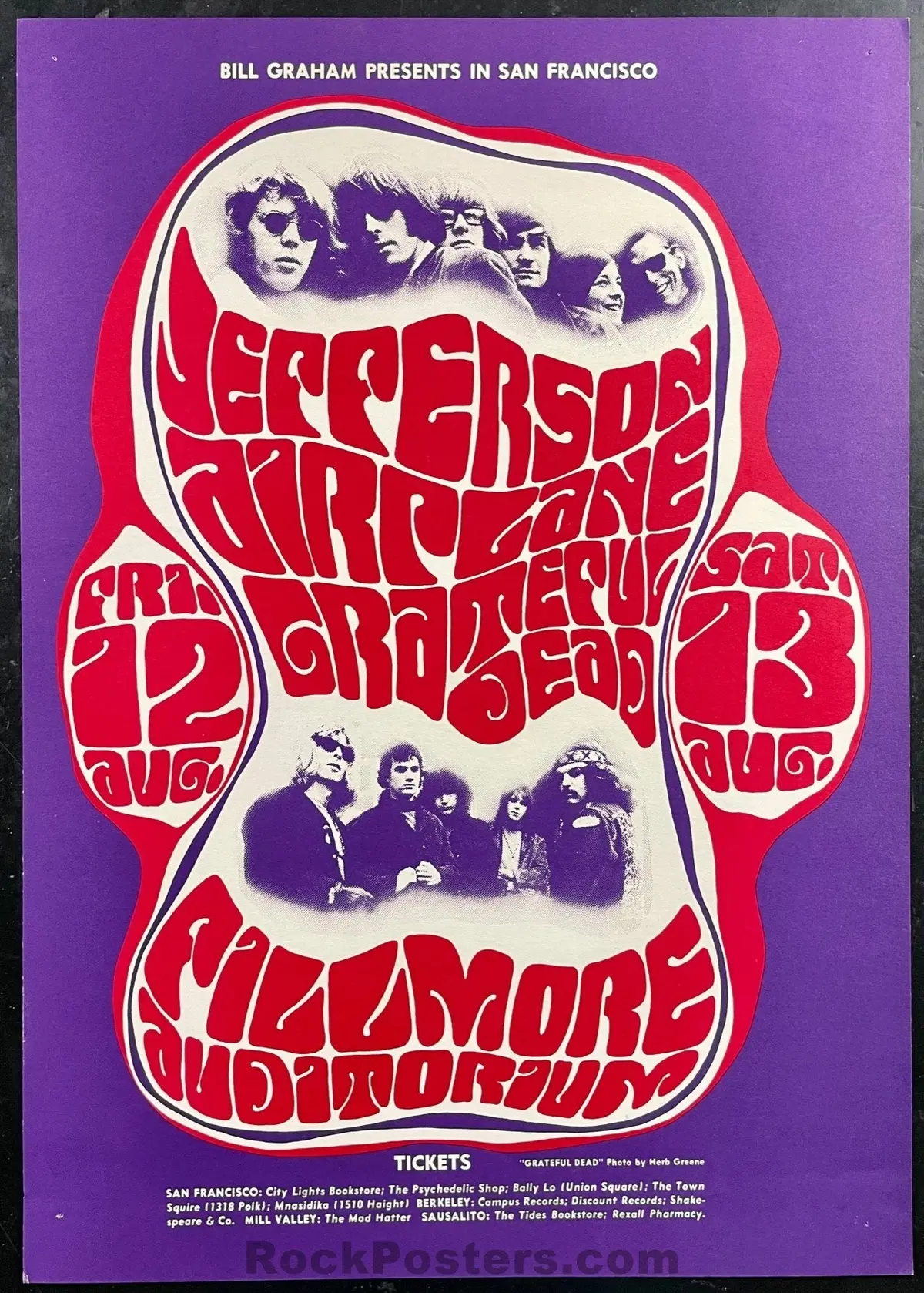 Auction - Bg-23 - Grateful Dead - Wes Wilson - 1966 Poster - Fillmore Auditorium - Very Good 1