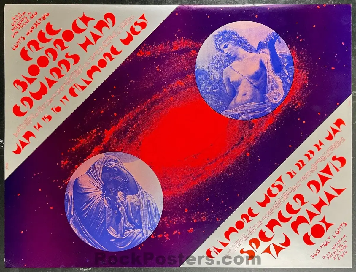 Bg-266-267 - Spencer Davis - David Singer - 1971 Concert Poster - Fillmore West - Excellent 1