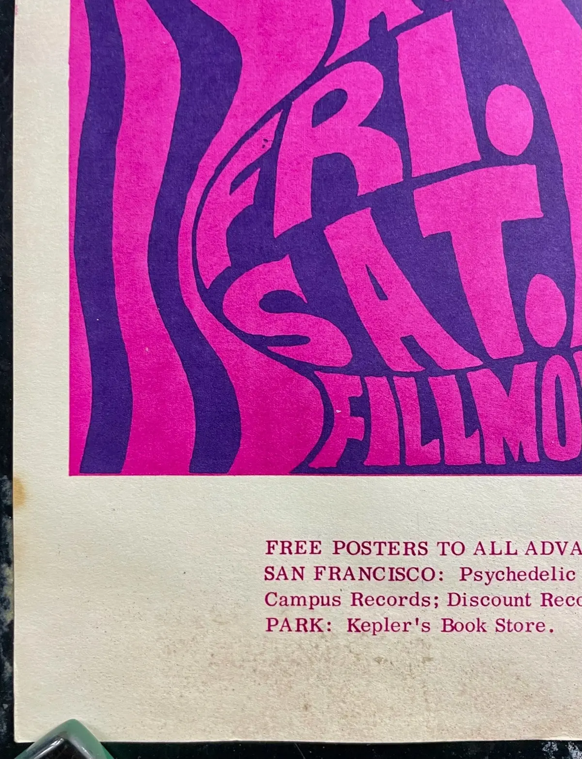 Auction - Bg-6 - The Charlatans - Wes Wilson - Fillmore Auditorium - 1966 Poster - Very Good 2