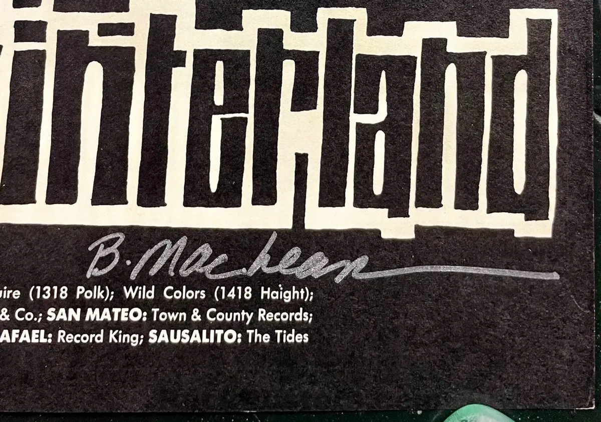 Auction - Bg-96 - Byrds Bb King - Bonnie Maclean Signed - Fillmore Auditorium - 1967 Poster - Near Mint 2