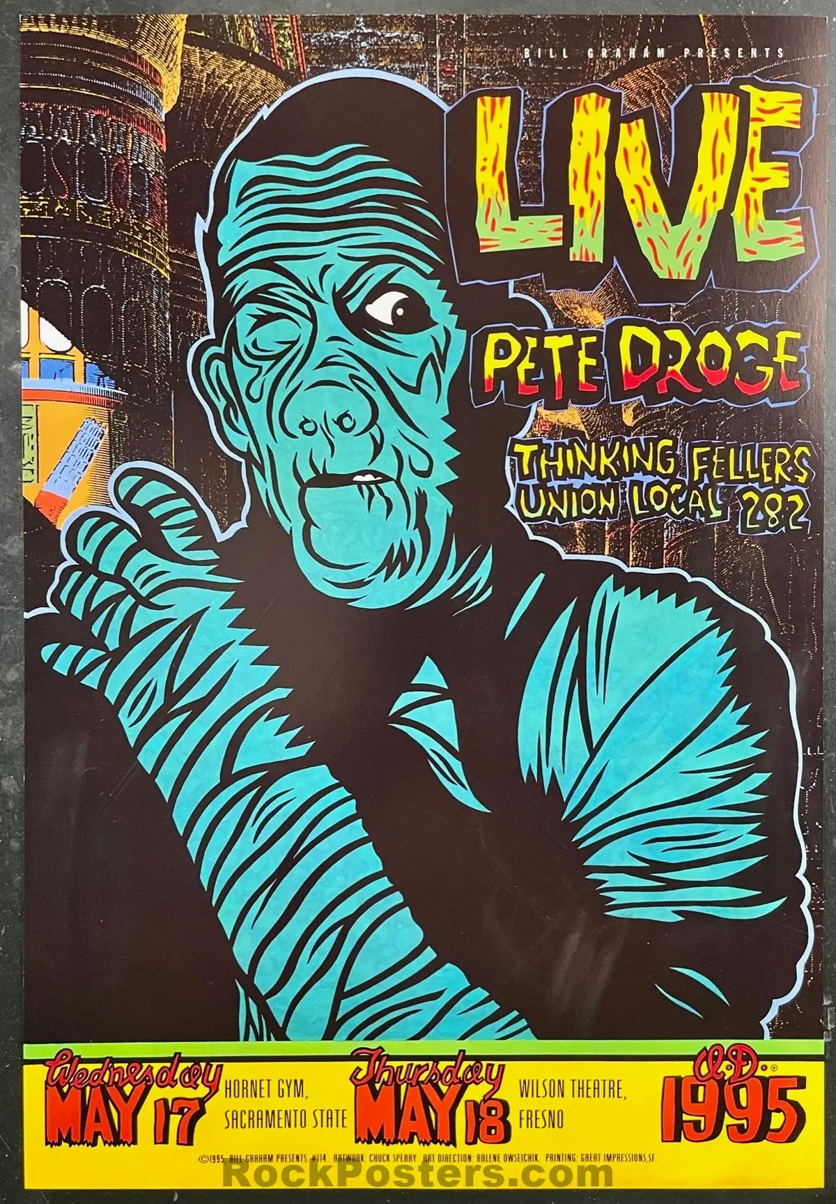 Bgp-114 - Live - Sperry/Firehouse -  1995 Poster -  Sacramento - Near Mint 1
