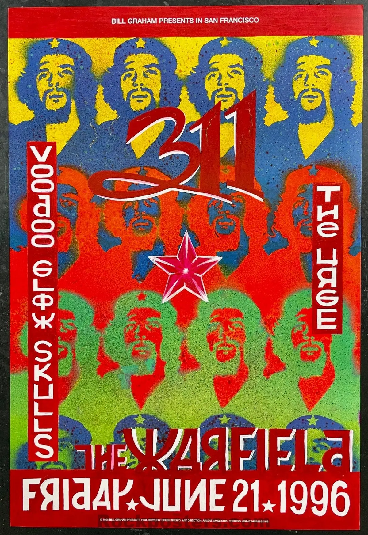 Bgp-148 - 311 - Chuck Sperry - 1996 Poster - Warfield Theater - Near Mint Minus 1