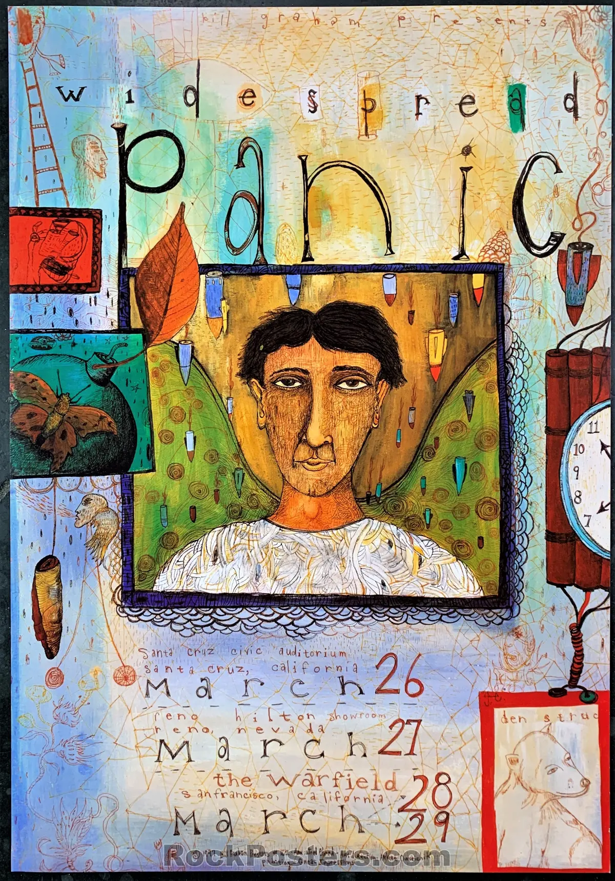 Bgp-162 - Widespread Panic - 1997 Poster - Warfield Theatre  - Near Mint 1
