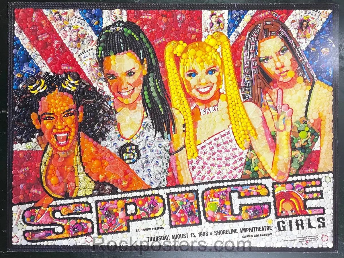 Bgp-197 - Spice Girls - Jason Mecier - 1998 Poster - Shoreline Amphitheatre - Excellent 1