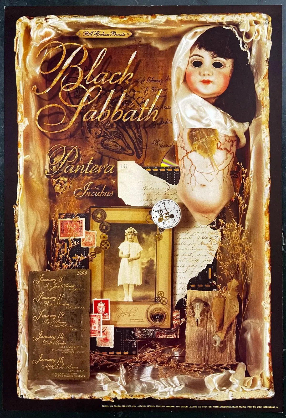 Bgp-204 - Black Sabbath - San Jose Arena - 1999 Poster - Near Mint 1