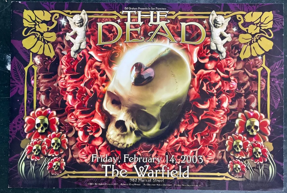 Bgp-297 - The Dead - Bob Weir - Craig Howell - 2003 Poster - Warfield Theater - Excellent 1