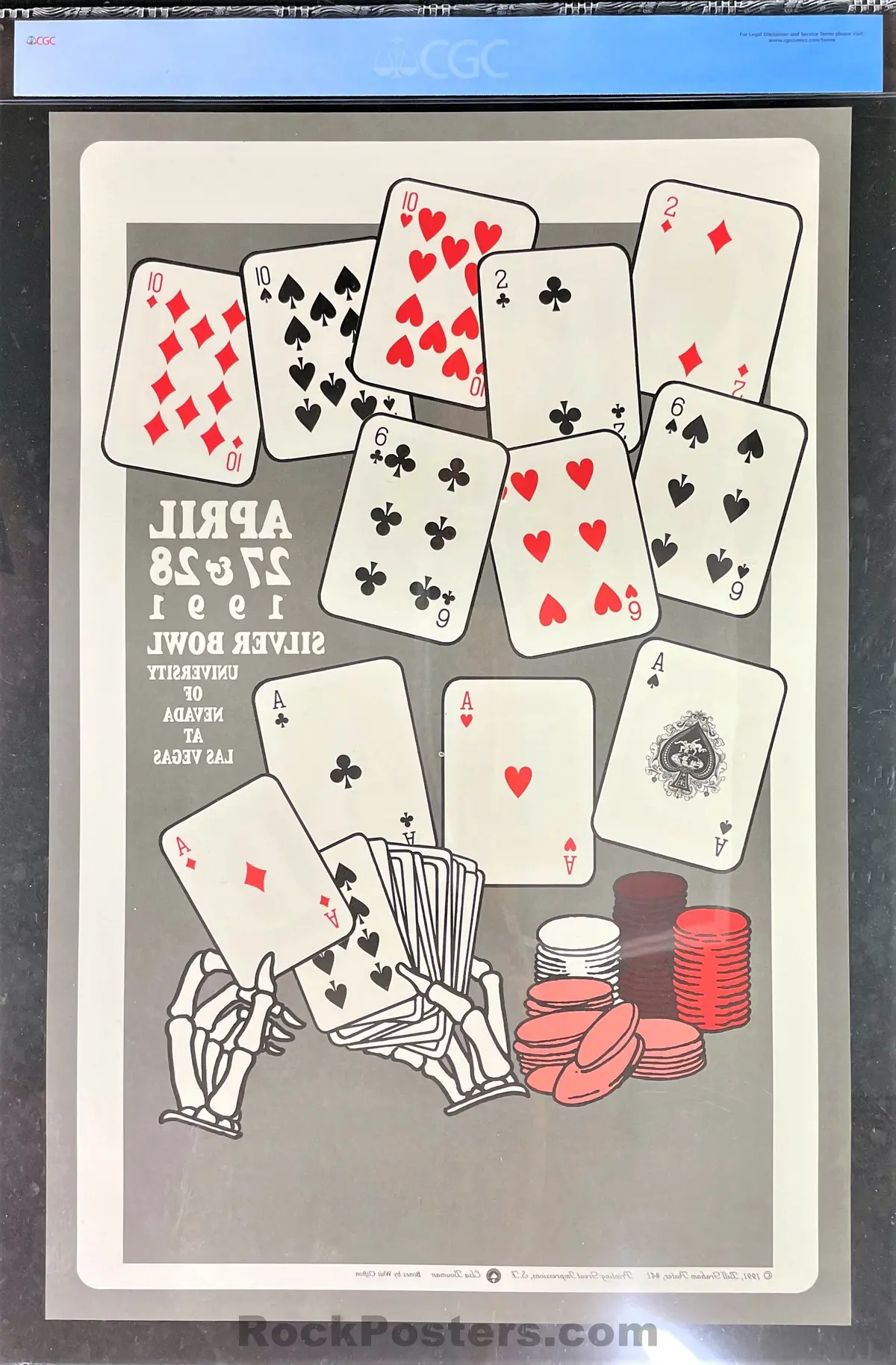 Auction - Bgp-41 - Grateful Dead Santana - 1992 Poster - Las Vegas - Cgc Graded 9.8 2