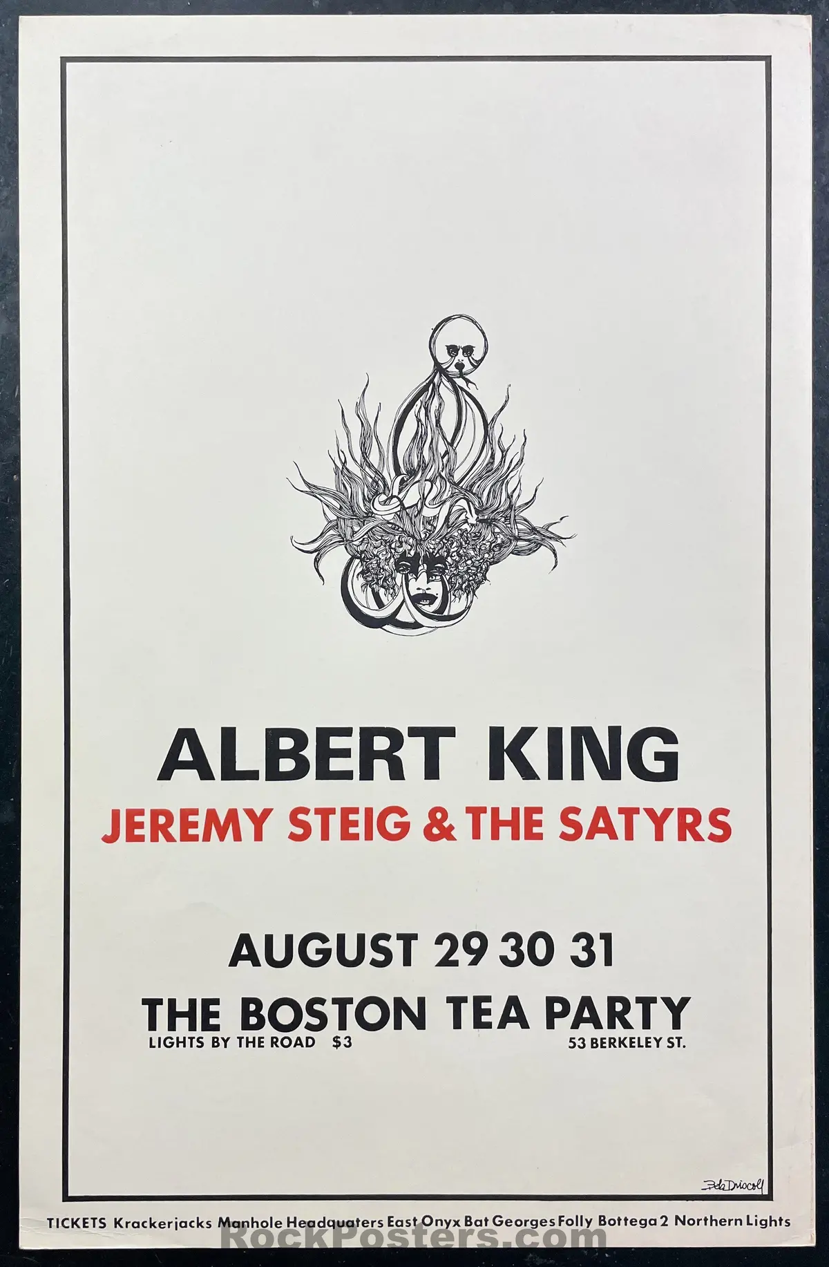Auction - Albert King - 1968 Poster - Boston Tea Party - Excellent 1