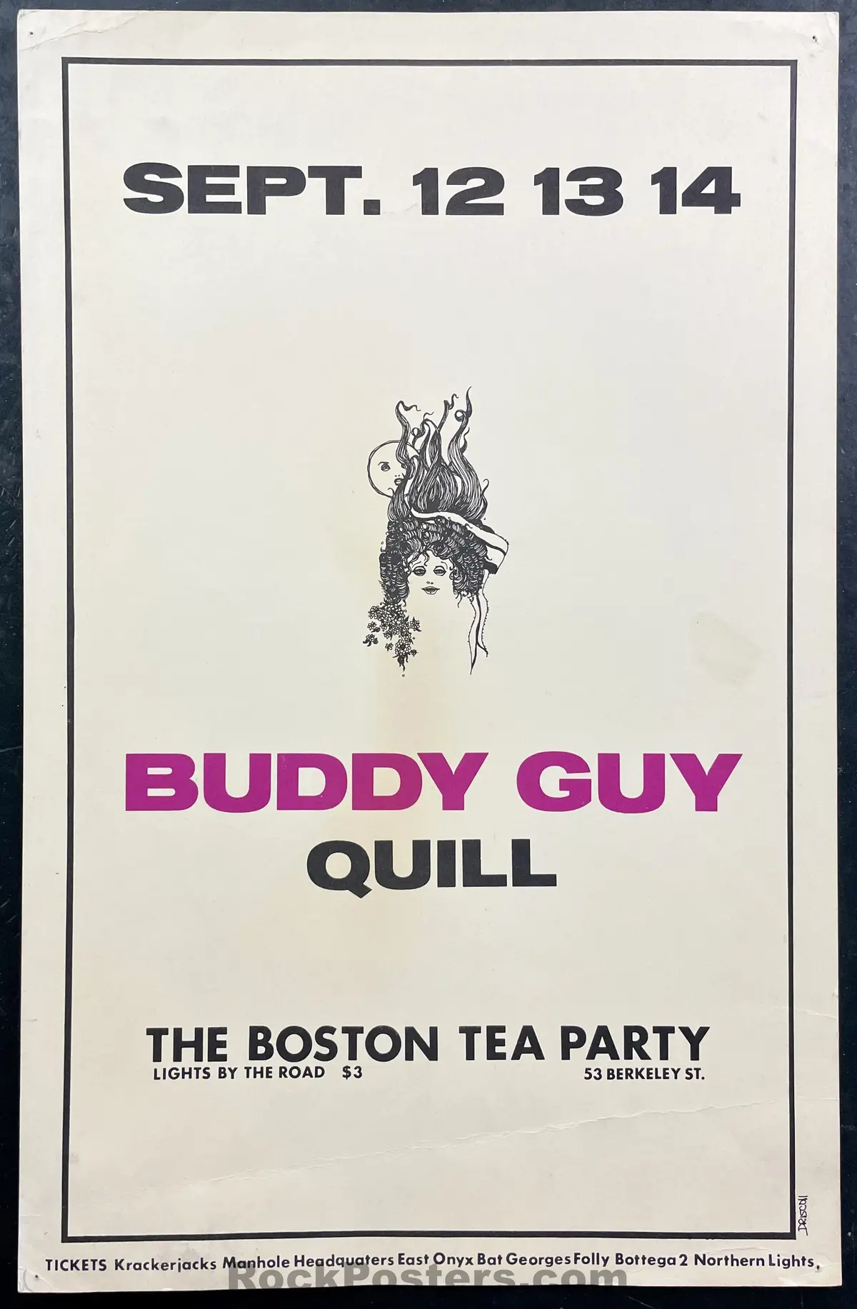 Auction - Buddy Guy - 1968 Poster - Boston Tea Party - Excellent 1