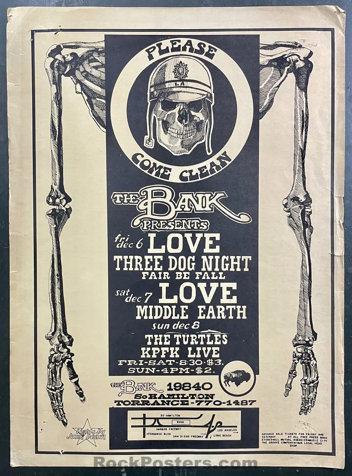 Auction - Love The Turtles - 1968 Poster - The Bank - Very Good 1