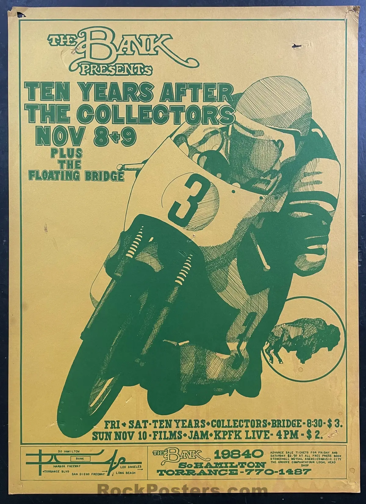 Auction - Ten Years After - 1968 Poster - The Bank - Very Good 1