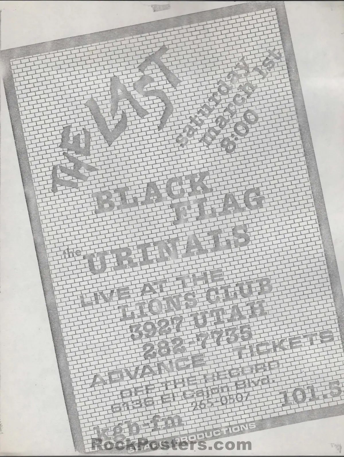 Auction - Black Flag - Battalion Of Saints - 1980S Punk Flyers (2) - San Diego - Excellent 2