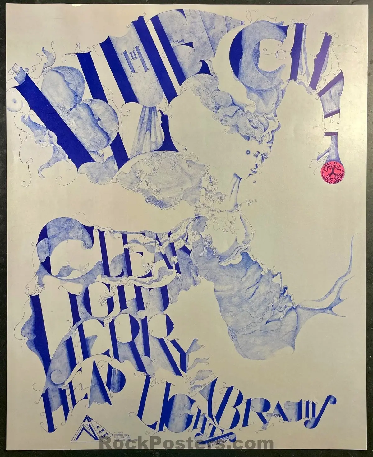 Auction - Blue Cheer - Kenvin Lyman - Salt Lake City - 1968 Concert Poster - Excellent 1