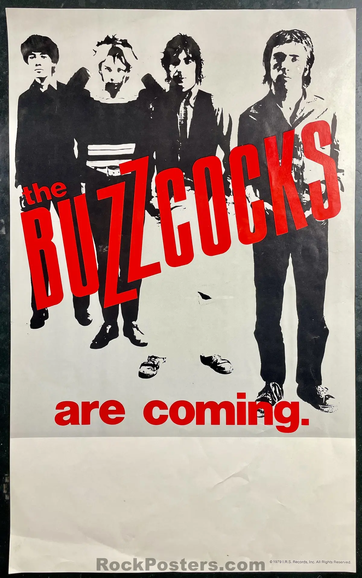 Auction - Buzzcocks -  Are Coming - 1979 Promo Poster -  Irs Records - Very Good 1